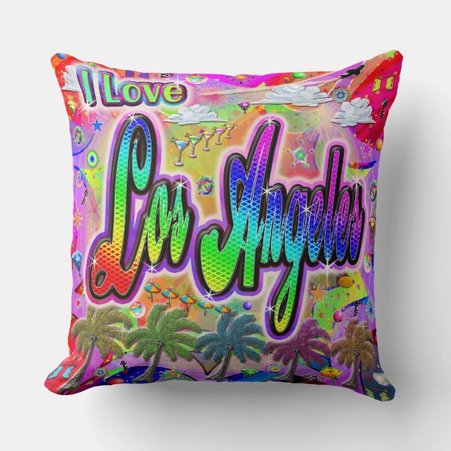 I LOVE Los Angeles Vista Express Pillow (Front)