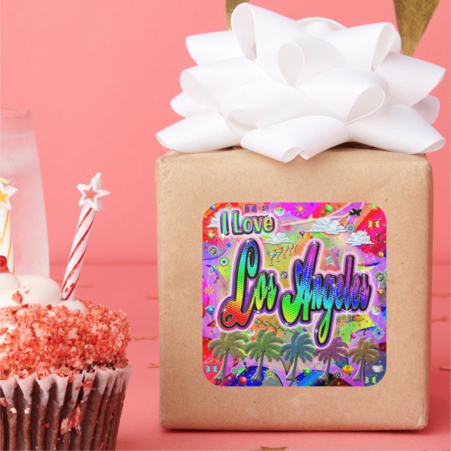 I LOVE Los Angeles Vista Express Sticker (Party)