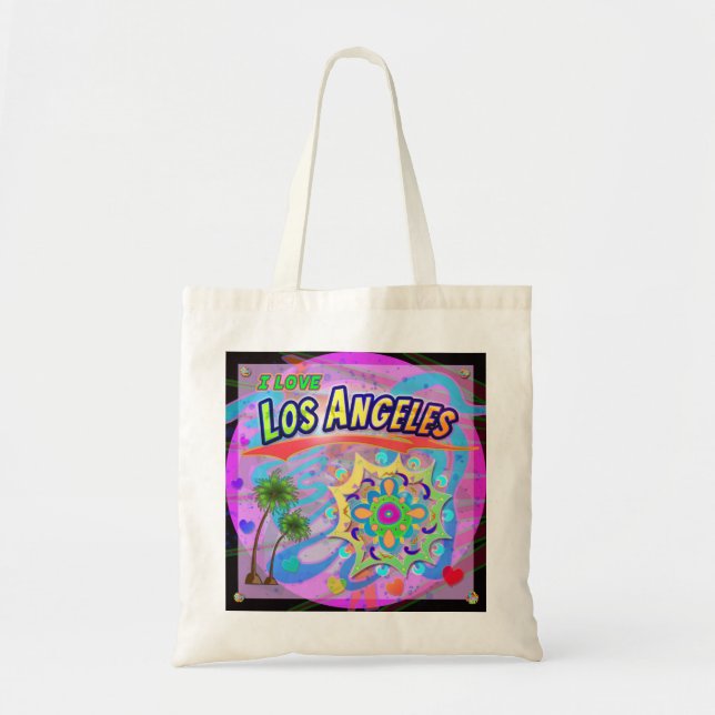 I LOVE Los Angeles VRAI Sac fourre - tout de progr (Devant)