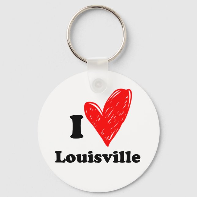 I love Louisville Keychain (Front)