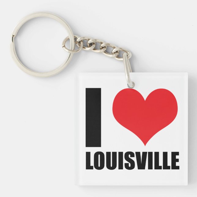 I love Louisville Keychain (Front)