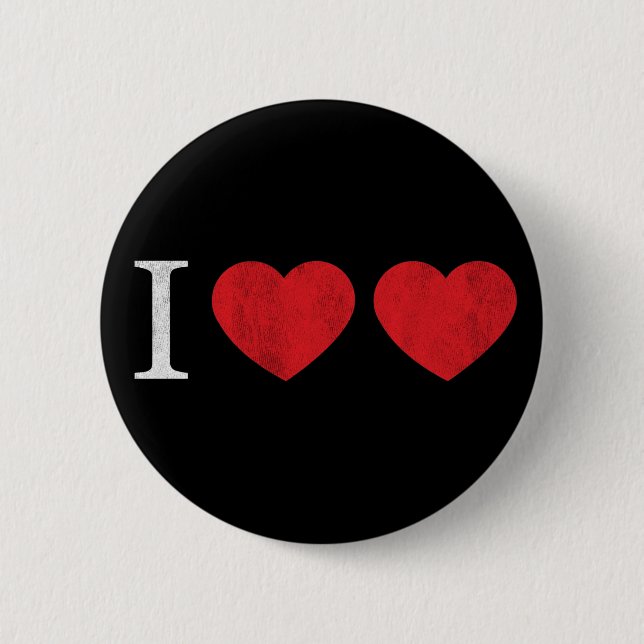 I Love Love 2 Inch Round Button (Front)