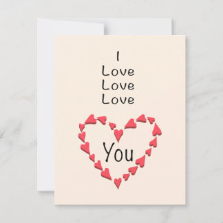 I Love Love Love You Holiday Card