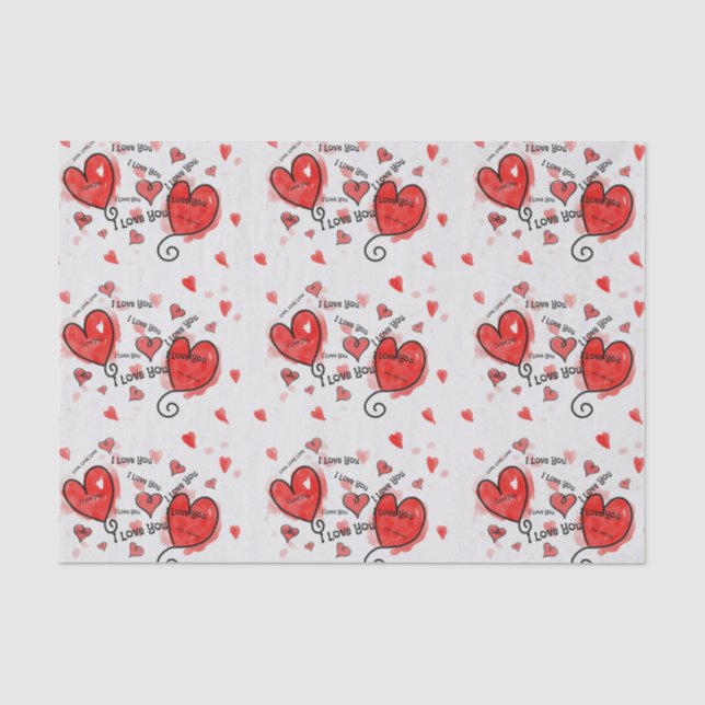 I Love, Love, Love You Tissue Paper (Front)