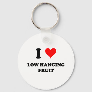 I Love Low Hanging Fruit Keychain