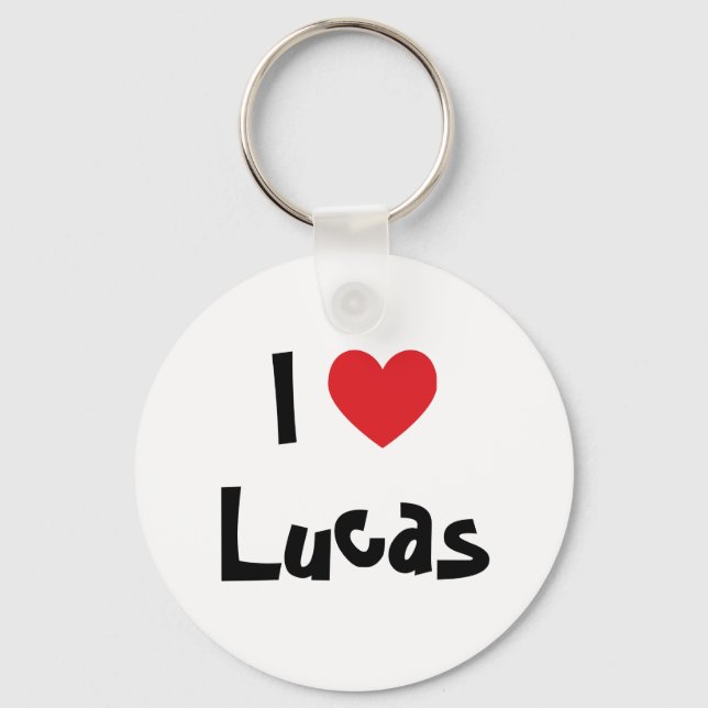 I Love Lucas Keychain (Front)