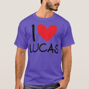 I Love Lucas Name Heart Personalized Men Guy BFF F T-Shirt
