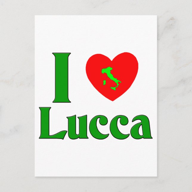I Love Lucca Italy Postcard (Front)