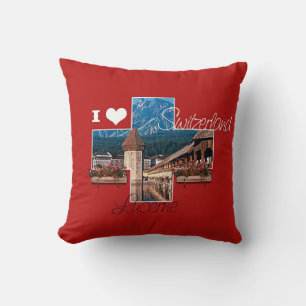I love Lucerne, Suisse - Coussin