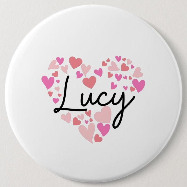 I love Lucy 6 Inch Round Button (Front)