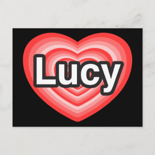 I love Lucy. I love you Lucy. Heart Postcard