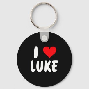 I Love Luke - Heart - Name Keychain