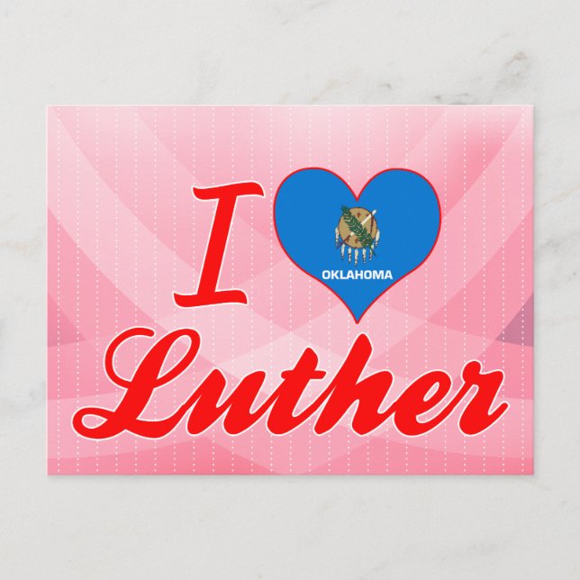 I Love Luther, Oklahoma Postcard (Front)