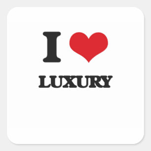 I Love Luxury Square Sticker