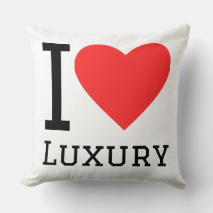 I love luxury throw pillow