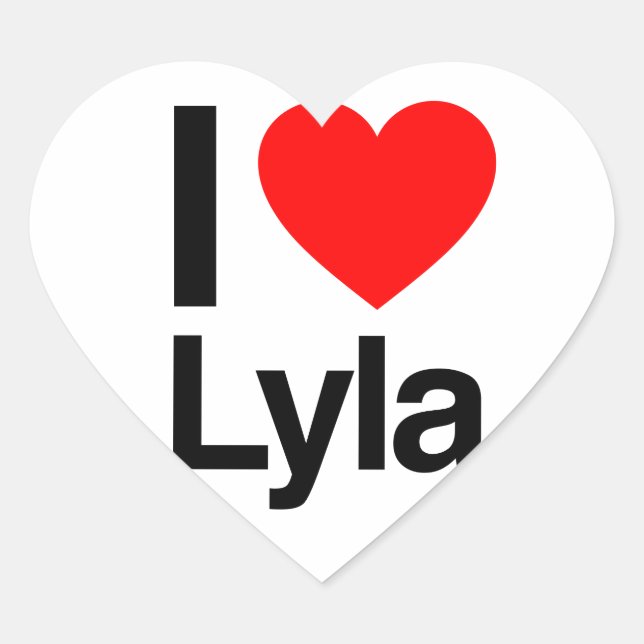i love lyla heart sticker (Front)