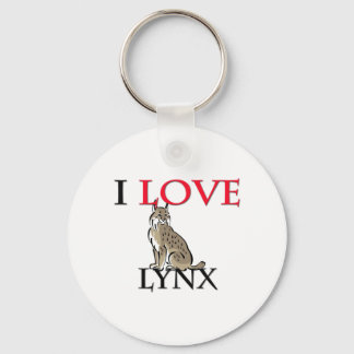 I Love Lynx Keychain