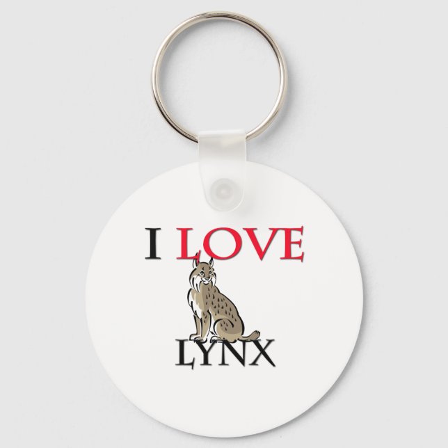 I Love Lynx Keychain (Front)