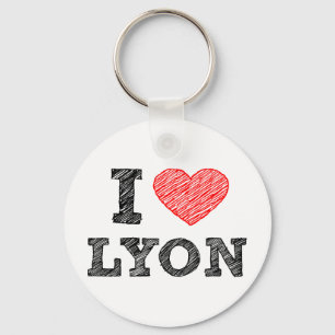 I Love Lyon Keychain
