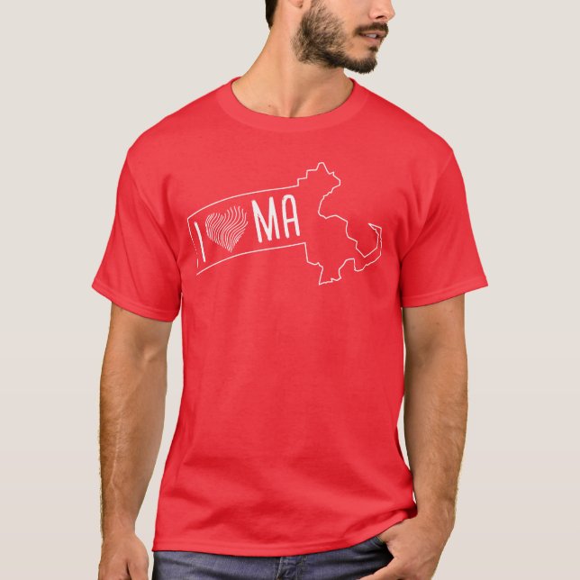 I Love MA boy T-Shirt (Front)