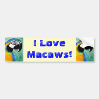 I Love Macaws! Bumper Sticker