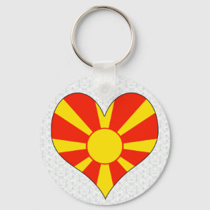 I Love Macedonia Keychain