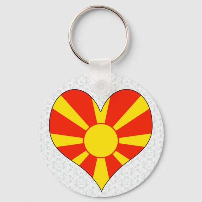 I Love Macedonia Keychain (Front)