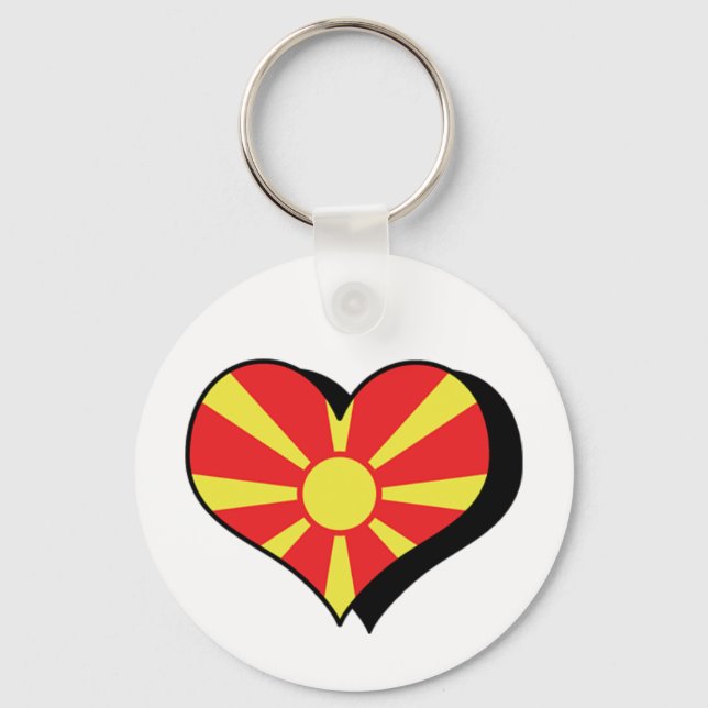 I Love Macedonia Keychain (Front)