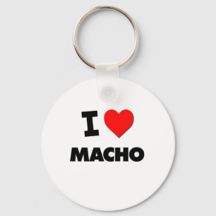 I Love Macho Keychain