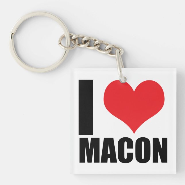 I love Macon Keychain (Front)