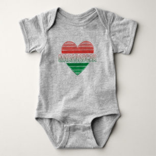 I Love Madagascar, Malagasy Heart Baby Bodysuit