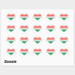I Love Madagascar, Malagasy Heart Classic Round Sticker