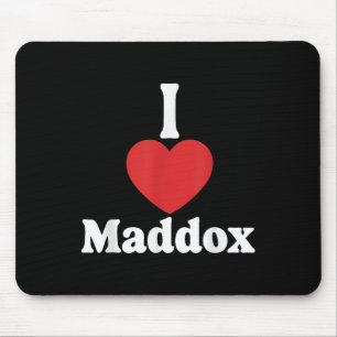 I Love Maddox Heart Groovy Personalized Name Maddo Mouse Pad