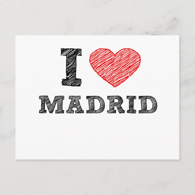 I Love Madrid Postcard (Front)