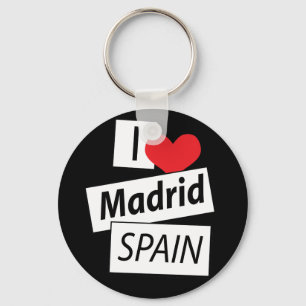 I Love Madrid Spain Keychain