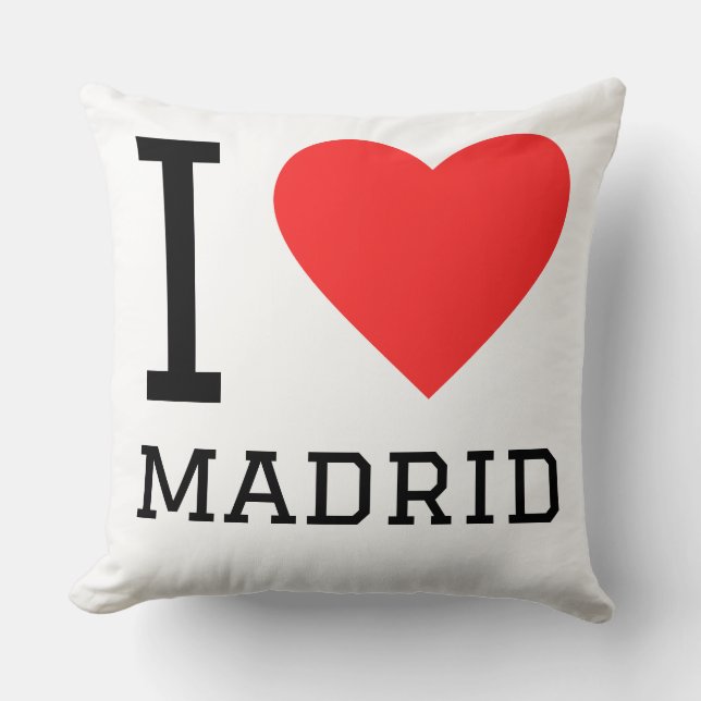 I love madrid throw pillow (Front)