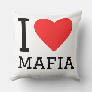 I love mafia throw pillow