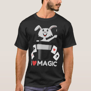 I Love Magic Magician Rabbit Cute Animal T-Shirt