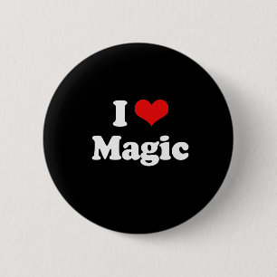 I Love Magic Tshirt 2 Inch Round Button
