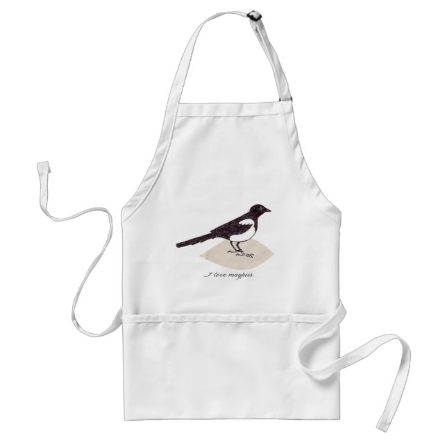 I love magpies - apron (Front)