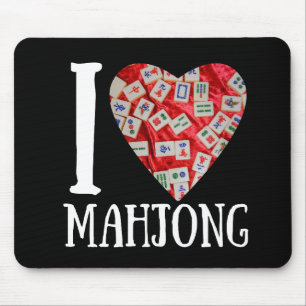 I love mahjong Funny mahjong Mouse Pad