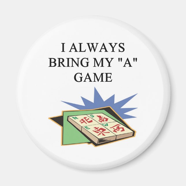 i love mahjong player magnet (Front)