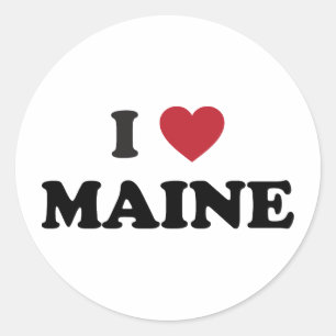 I Love Maine Classic Round Sticker
