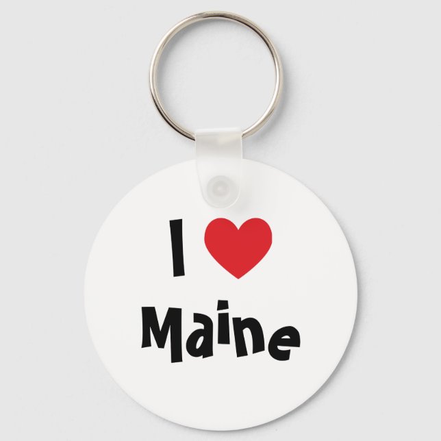I Love Maine Keychain (Front)