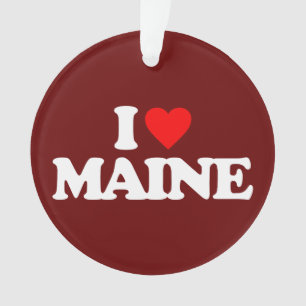 I LOVE MAINE ORNAMENT