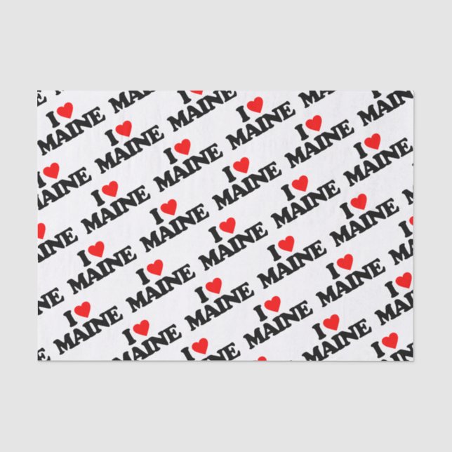 I LOVE MAINE TISSUE PAPER (Front)