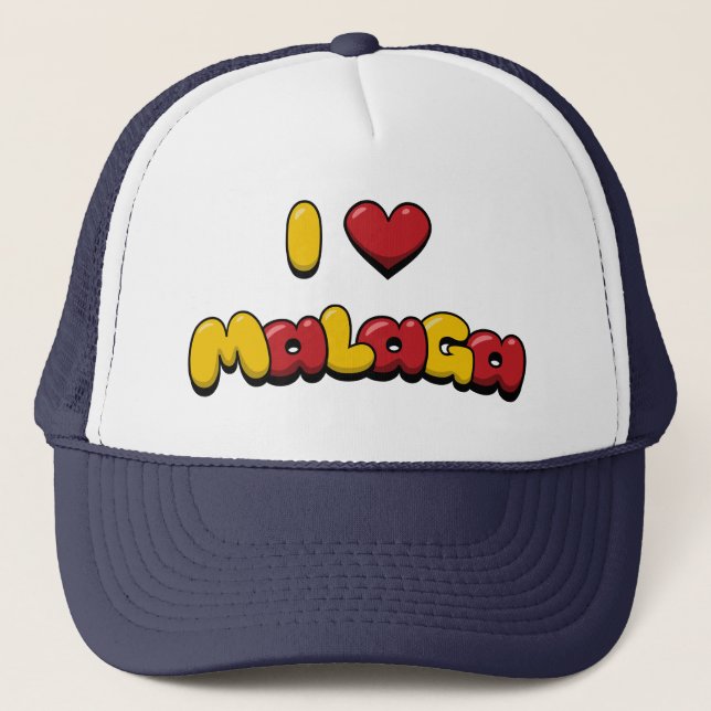 I Love Malaga Trucker Hat (Front)