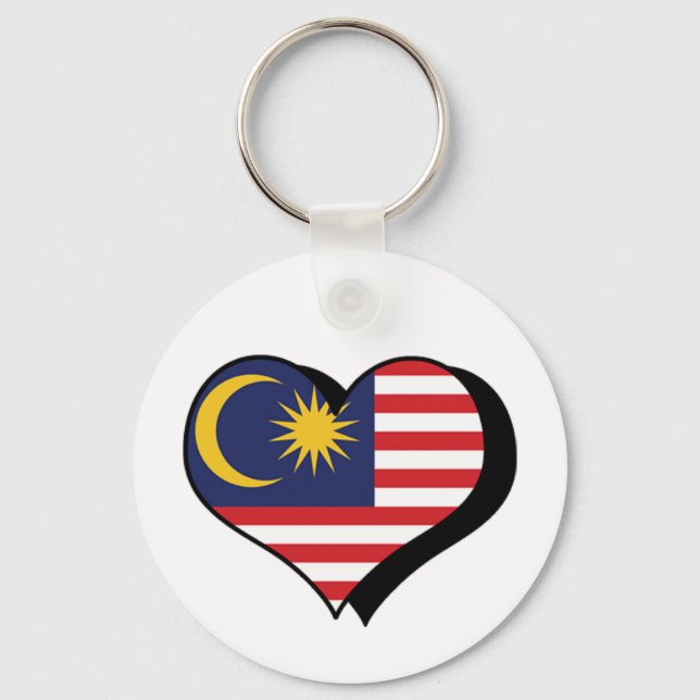 I Love Malaysia Keychain (Front)