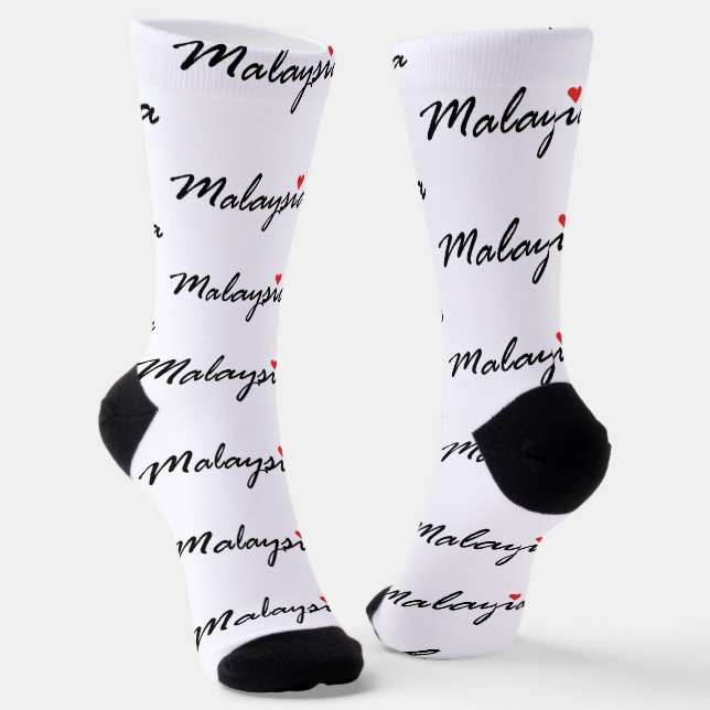 I love Malaysia Socks (Angled)