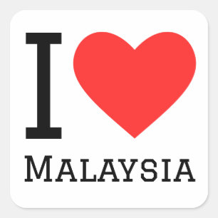 I love Malaysia  Square Sticker
